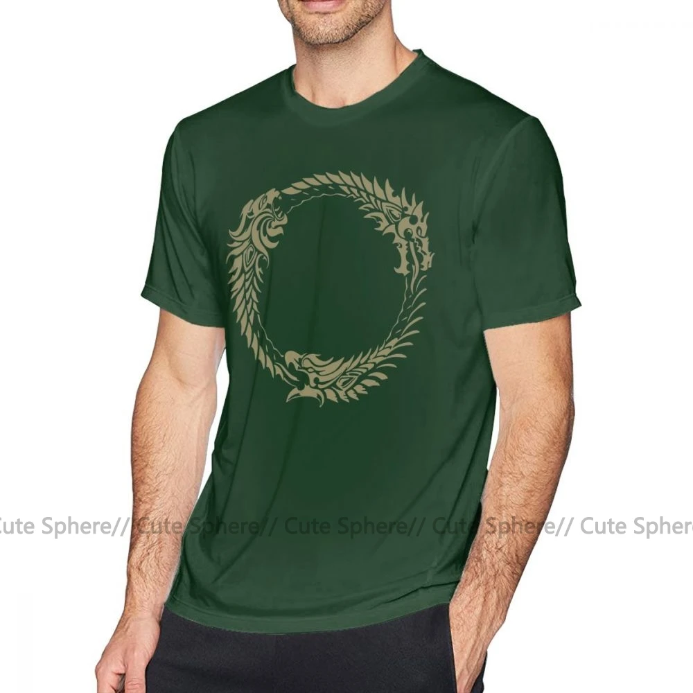The Elder Scrolls T Shirt Elder Scrolls Online Merchandise T-Shirt Oversized Basic Tee Shirt Cotton Mens Short Sleeves Tshirt - Цвет: Dark Green