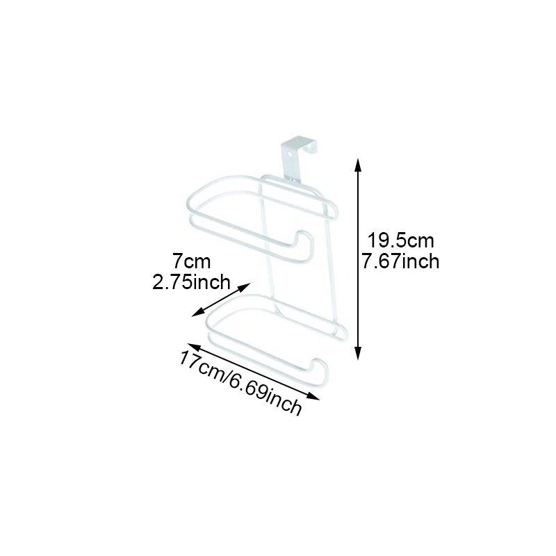 2 слоя железа туалетный рулон бумажные крючки полка подвесной органайзер для