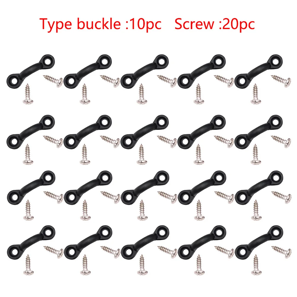

C Buckle Set Easy Install Pad Eye With 20 Screws Tie Down Equipment Boat Accessories Nylon Deck Loop Bungee For Kayaks Durable