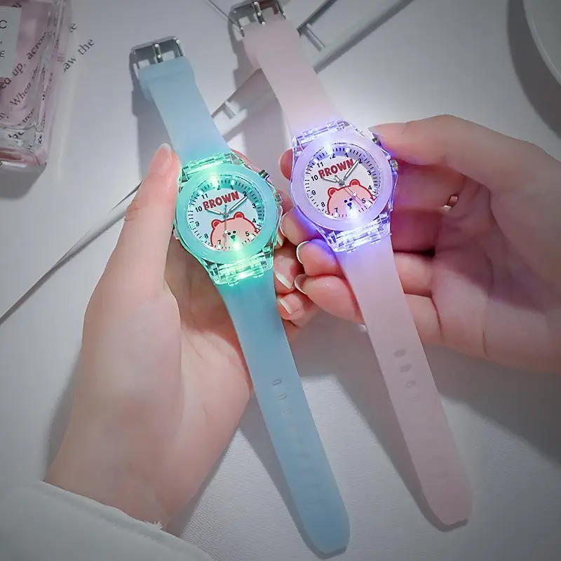 Красочные светильник источник с узором медведя для присмотра за детьми