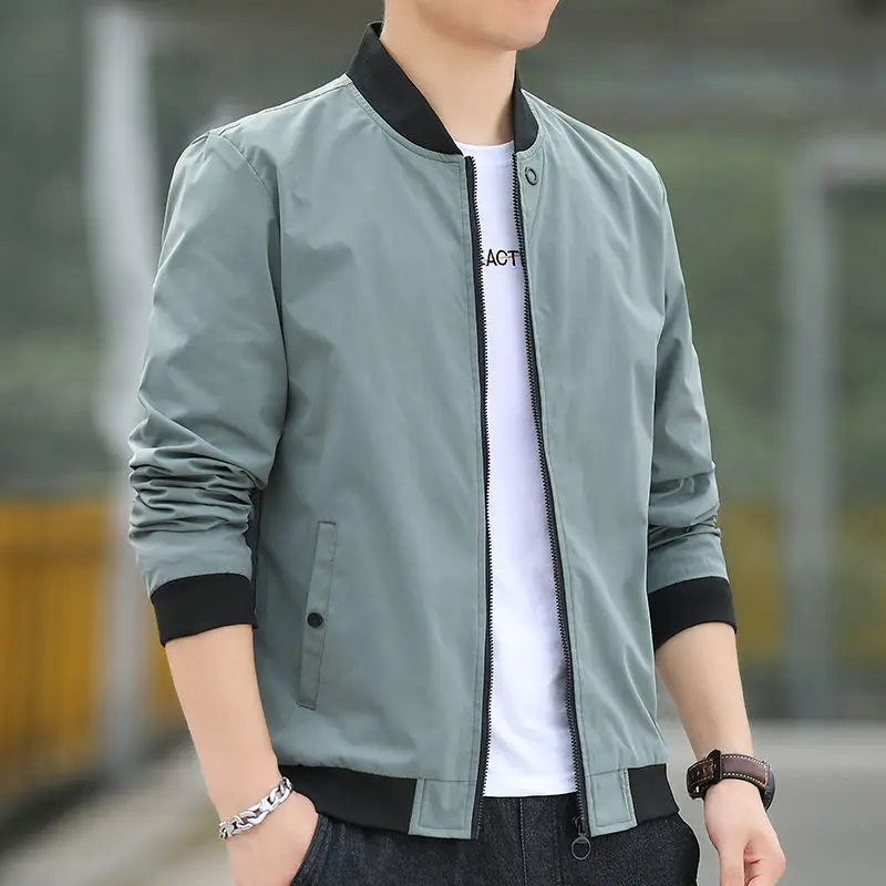 

Japanese Fashion Lightweight Jacket Black Green Bomber Jackets Work Clothes Men Windbreaker Spring Autumn Baseball Men Jacket