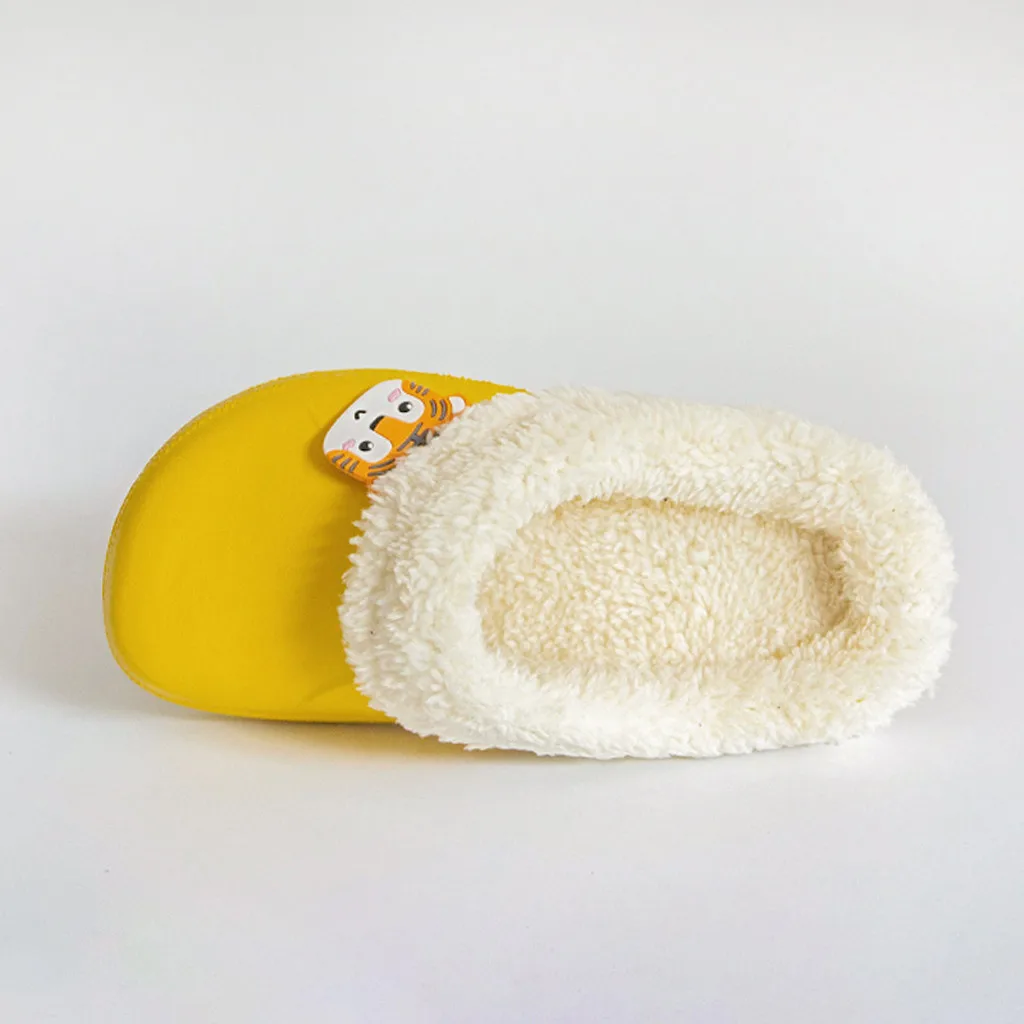 Детские теплые тапочки с подкладкой для мальчиков и девочек Водонепроницаемая