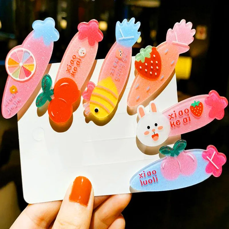 1 шт. Корейский Новый зажим для волос Фрукты Арбуз Kawaii заколки с фигурками