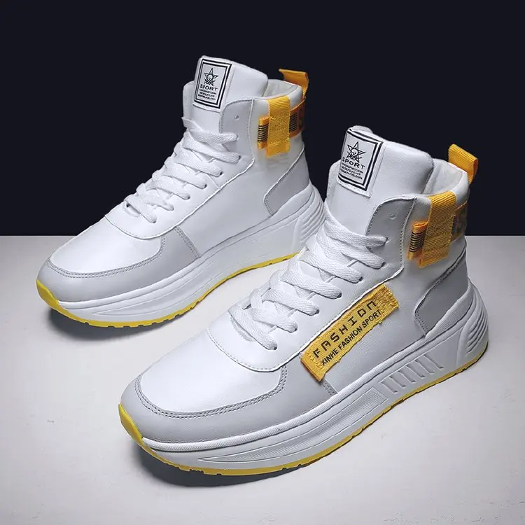 Кроссовки мужские с высоким берцем повседневная обувь на массивной подошве