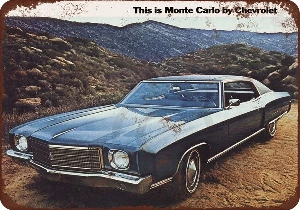 

Metal sign wall sign wall decorative plaque art collection 1970 Monte Carlo reproduction metal Sign 8 x 12 (20x30cm)