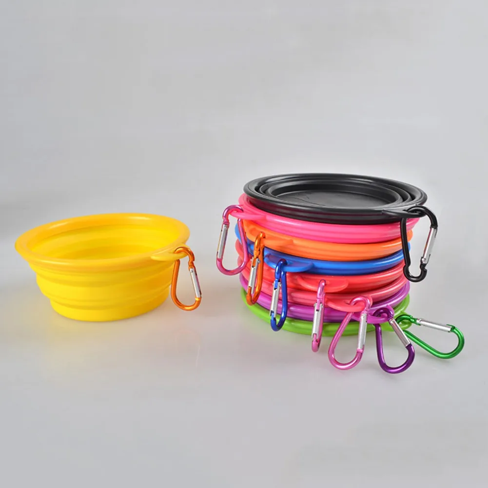 

Folding Silicone Dog Bowl Large Pet Collapsible Food Container Outdoor Travel Pet Feeding Bowl Portable Dish Bowls