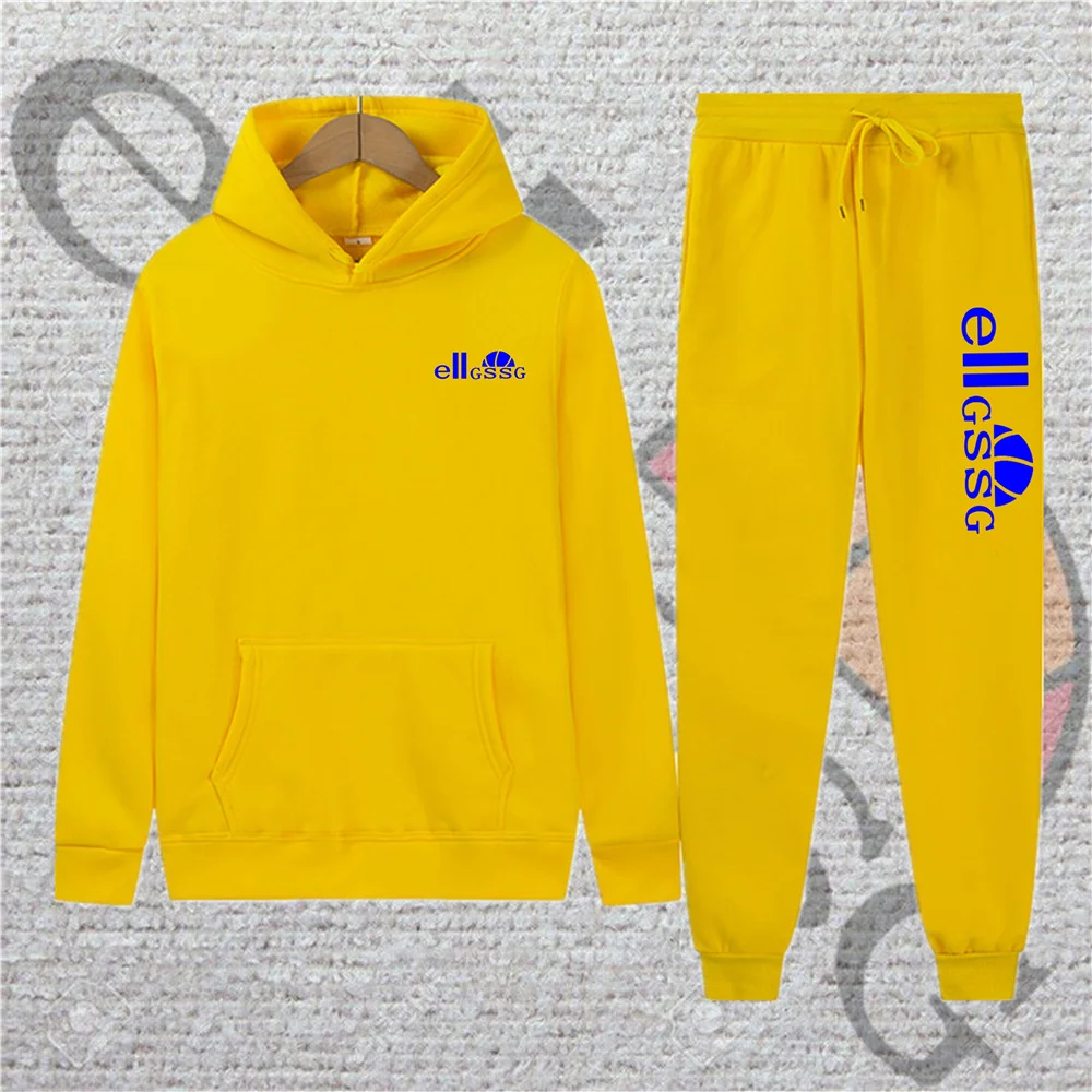 

2021 Winter Brand Sportsuit Men's Suit Long Sleeve Pullover + Jogging Pants 2 Fitness Sportsuit Men's Suit