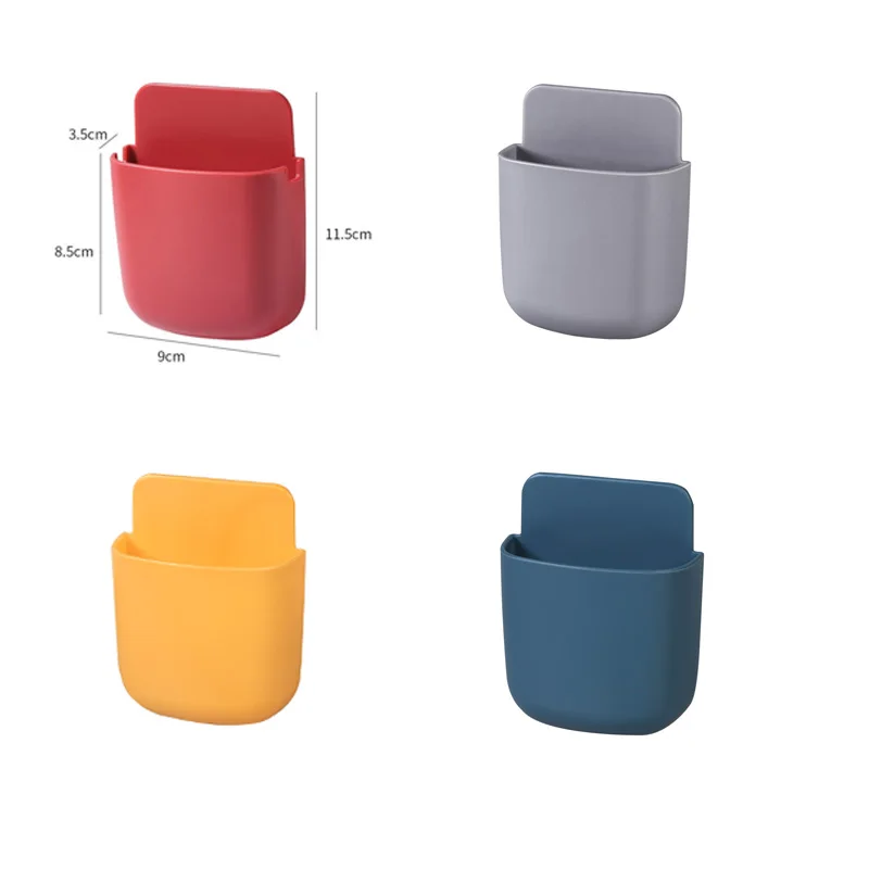 

Home Wall Mounted Organizer Storage Box For Remote Control Air Conditioner Case Self Mobile Phone Plug Holder Stand Rack