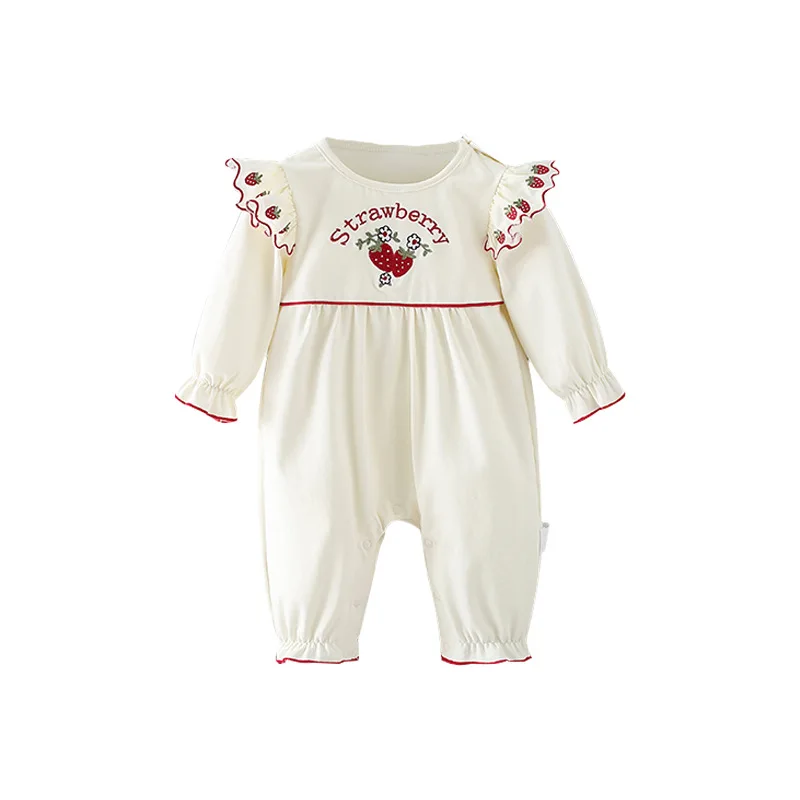 

Spring and Autumn Children's Clothing Infant One-piece Cartoon Strawberry Toddler Romper Kids Bodysuits Baby Girl Clothes