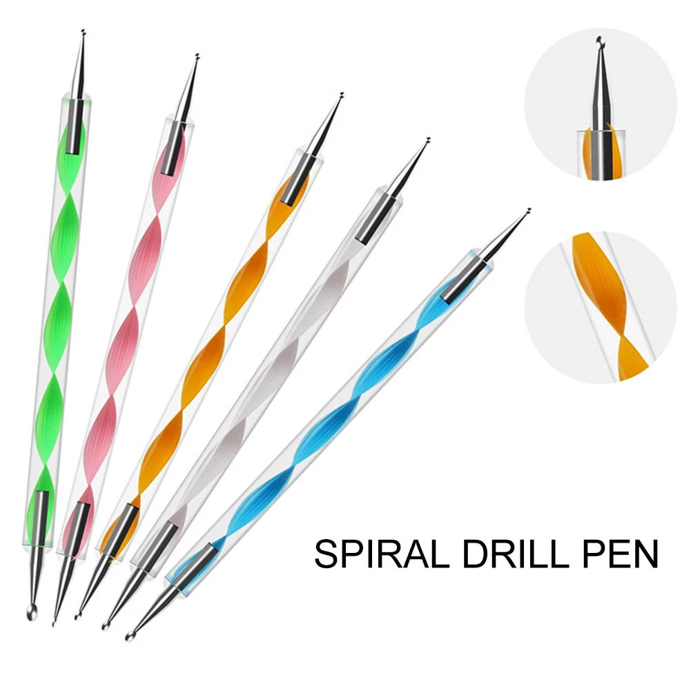 

Professional Elbow Tweezer Sticker Decal Nail Art Tools Set Painting Brush Gift Glitter Rhinestones Dotting Pen DIY Manicure
