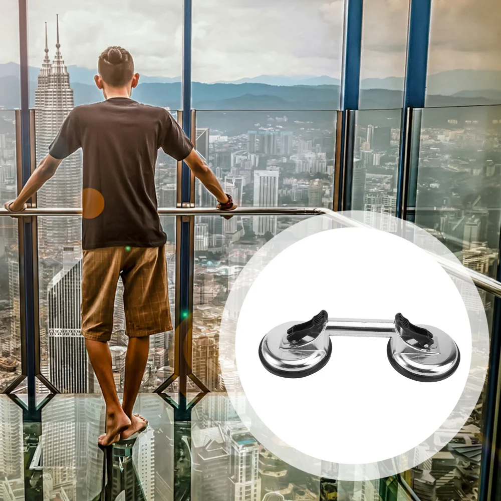 

1pc Dual Suction Cups Glass Lifter Mover Heavy Duty Suction Cups Glass Suckers