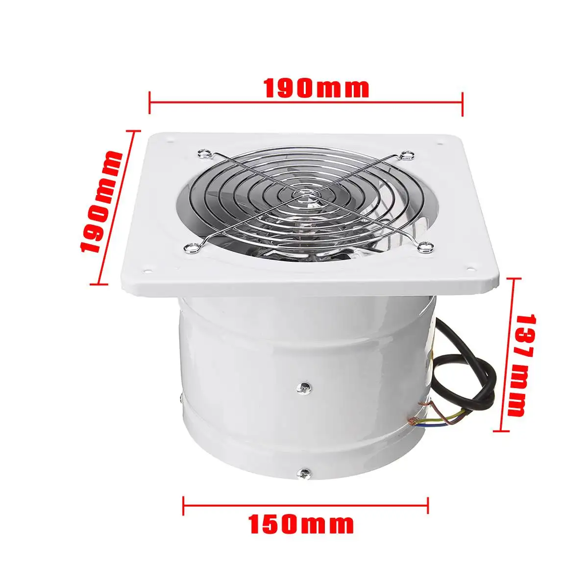 

Warmtoo 6Inch 220V 40W Duct Booster Vent Fan Extractor Exhaust Fan Air Ventilation Fans Wall Window For Toilet Bathroom Kitchen