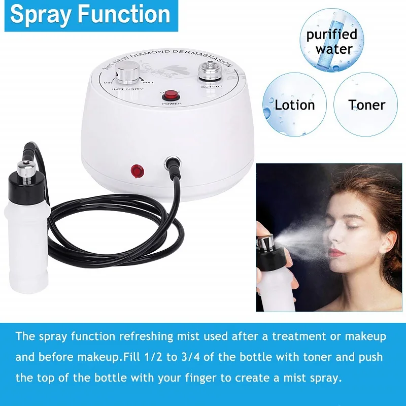3 in 1 Diamond Microdermabrasion Dermabrasion Machine Water Spray Skin Wrinkle Face Peeling microdermoabrasion facial | Красота и