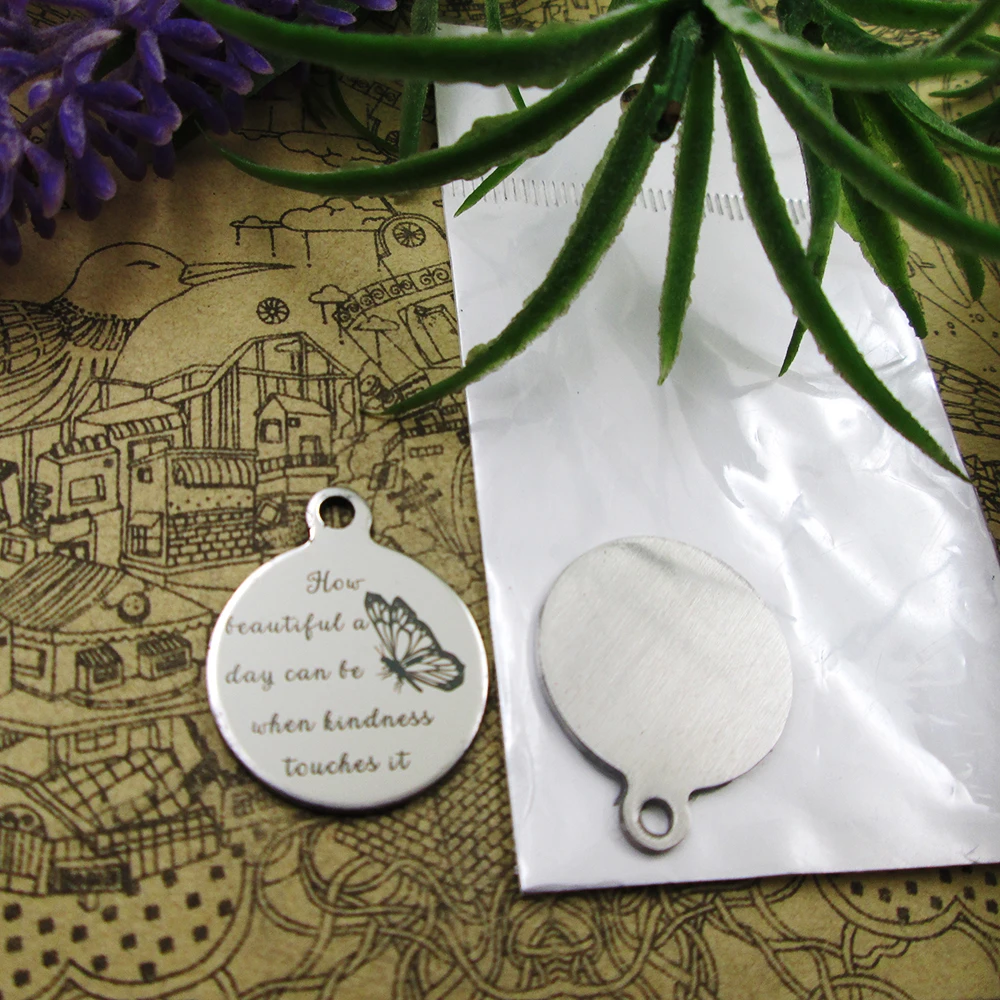 10 шт. -- как красивый день если на нем попадает доброта нержавеющая сталь 5 стилей