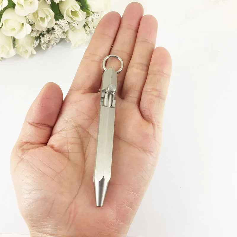 Najtaniej ACMECN Mini Sześciokątna Stalowa Kulka Stalowa Z Breloczkiem ładny Wzór Krótki Długopis 39g Na Prezenty świąteczne Mini Długopis 1736S