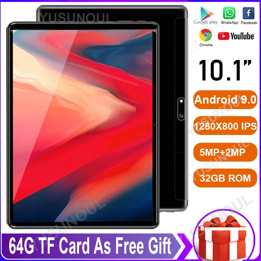 Планшет 10 дюймов 32 Гб ПЗУ 1280x800 IPS HD экран камера 5 Мп две SIM-карты телефонные звонки