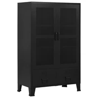 office cabinet with mesh doors industrial black 29 5x15 7x47 2 steel