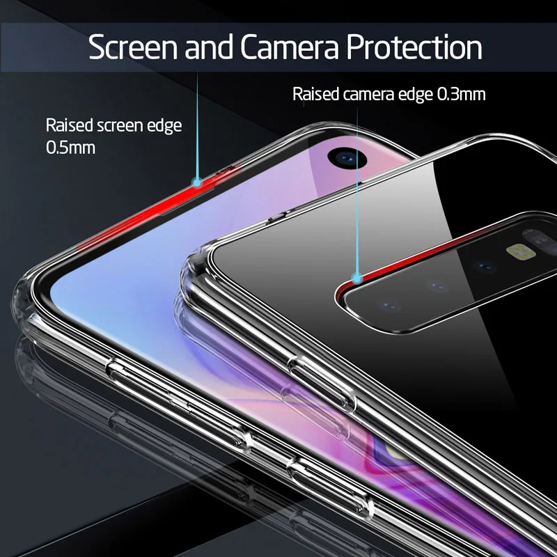 Модный силиконовый мягкий ТПУ чехол для Samsung Galaxy S10 S9 S8 Note 10 Plus S10e прозрачный