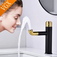 vgx bathroom faucets basin mixer sink faucet gourmet washbasin taps hot cold water tap 360%c2%b0 retro tapware brass black gold