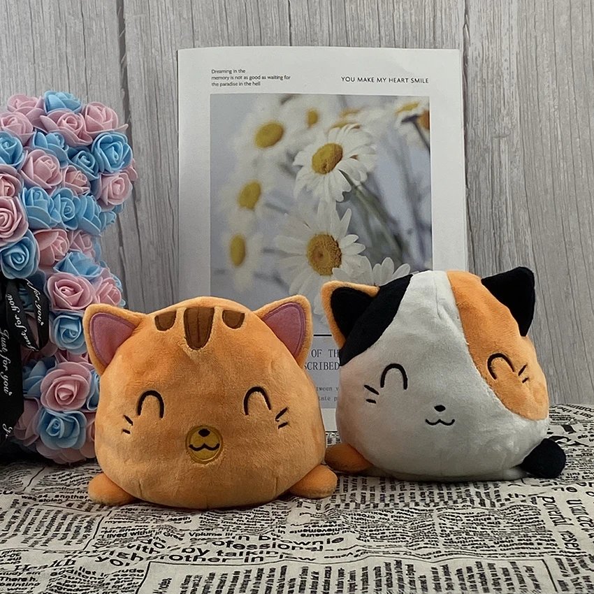 

Reversibl Cat Gato Kids Soft Gift Plushie Plush Animals Double-Sided Flip Doll Cute Toys Peluches For Kid Girl #125