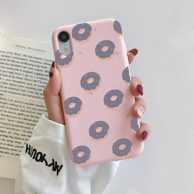 

Sweet Donut Girly Original Liquid Silicone Phone Case For iphone 11 Pro Max X XS Max XR 7 8 6 6S Plus Couples TPU Cases Capa