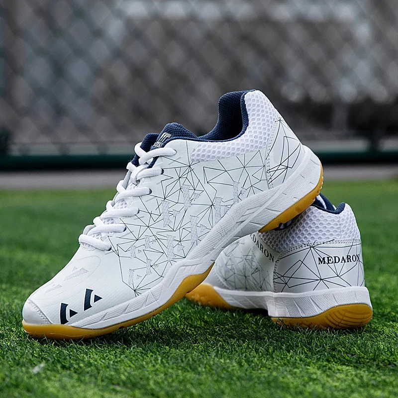 

New Training Tennis Shoes White Blue High Quality Badminton Shoes Men Size 36-45 Tennis Sneakers Women Volleyball Sneakers Male