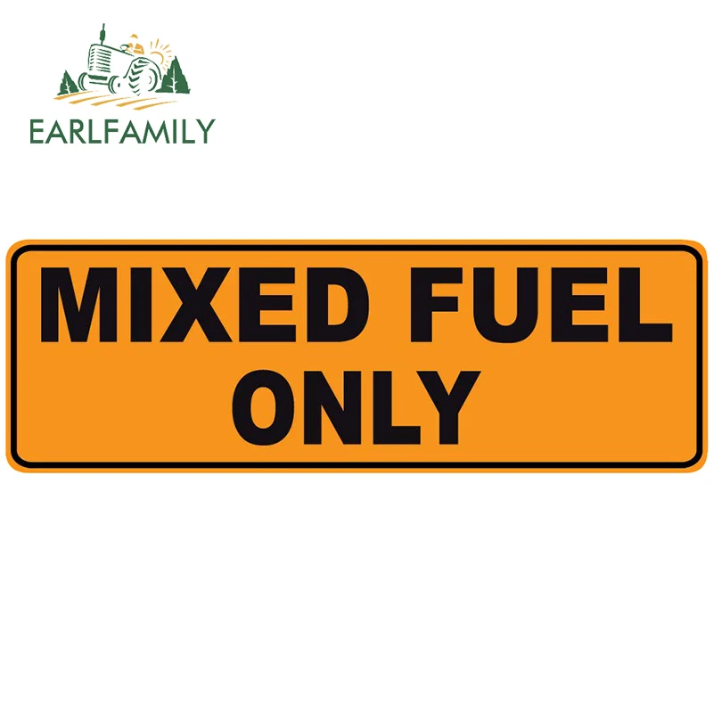 

EARLFAMILY 13cm x 4.4cm For Mixed Fuel Only Motorcycle Car Stickers Funny Decal Vinyl Car Wrap Anime Waterproof Sunscreen Decor