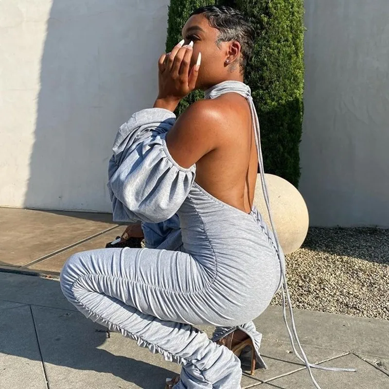 

Новинка 2021, стильная одежда для вечеринки с пышными рукавами, клубный комбинезон, женский комбинезон, элегантный женский комбинезон с лямко...