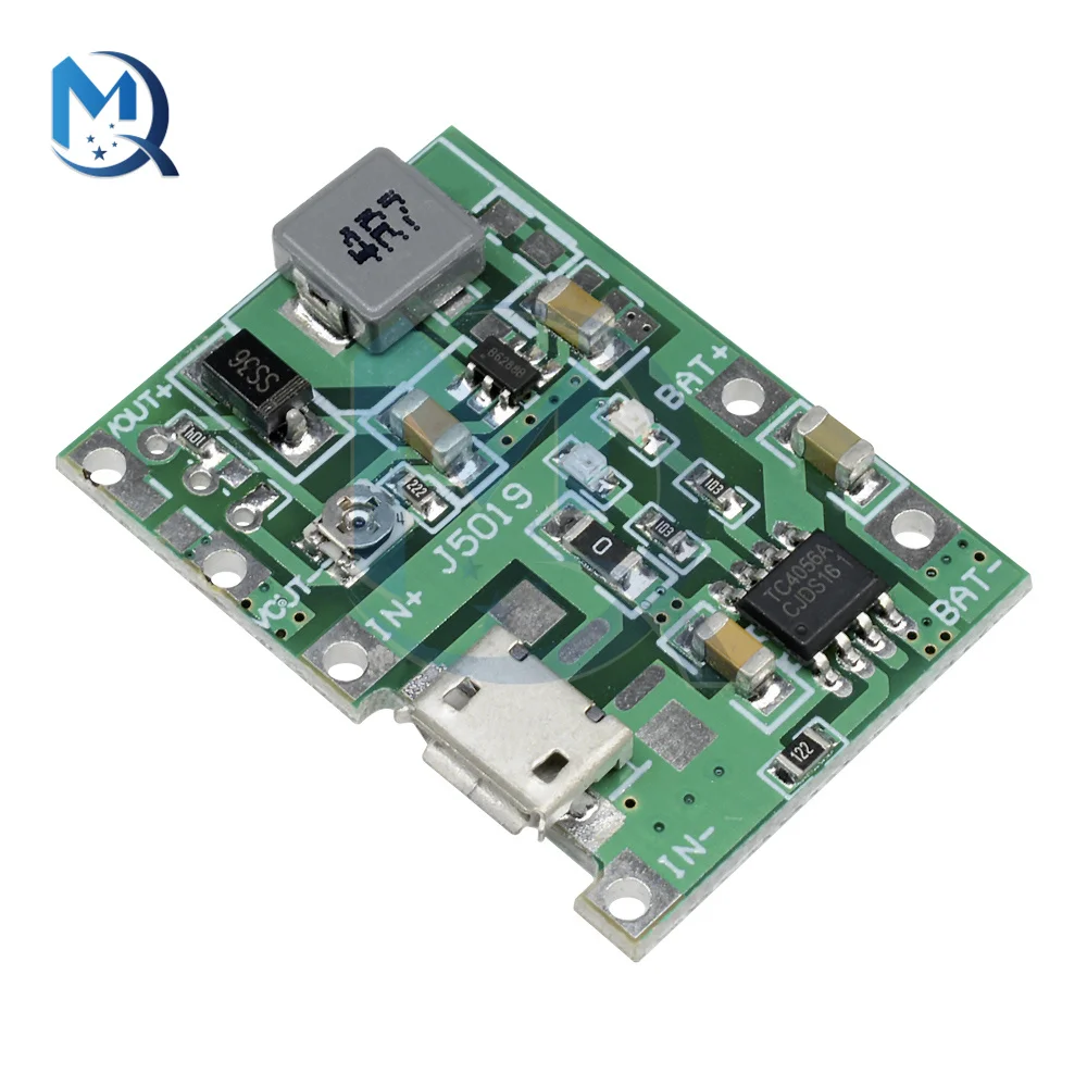

DC-DC 3.7V 4.2V Micro USB Lithium Li-ion 18650 Battery Charger Board Step Up Boost Power Supply Charging/Discharging
