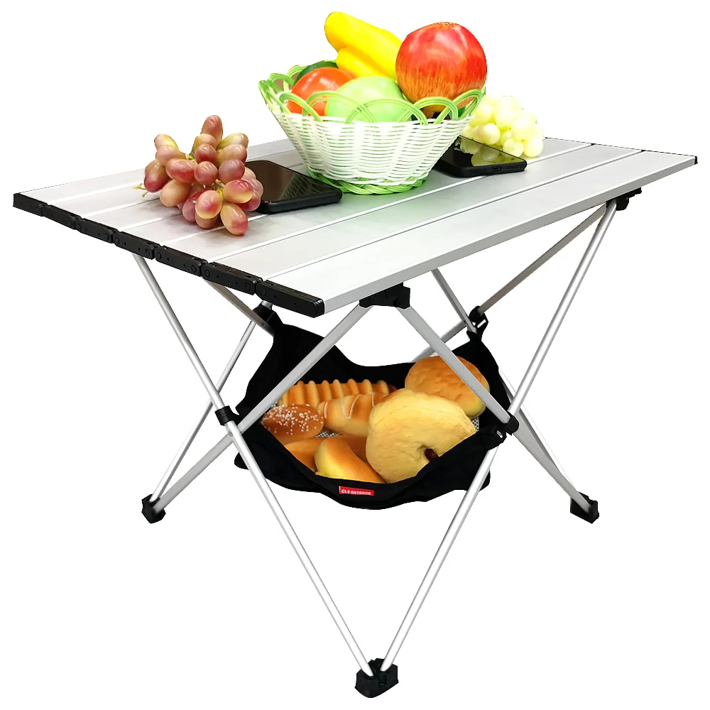 

Складной алюминиевый стол для кемпинга, легкий стол для пикника, портативный стол с сумкой для переноски для пеших прогулок, барбекю