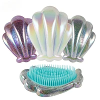 plastic comb flash powder electroplating shell comb smooth hair comb anti knot comb