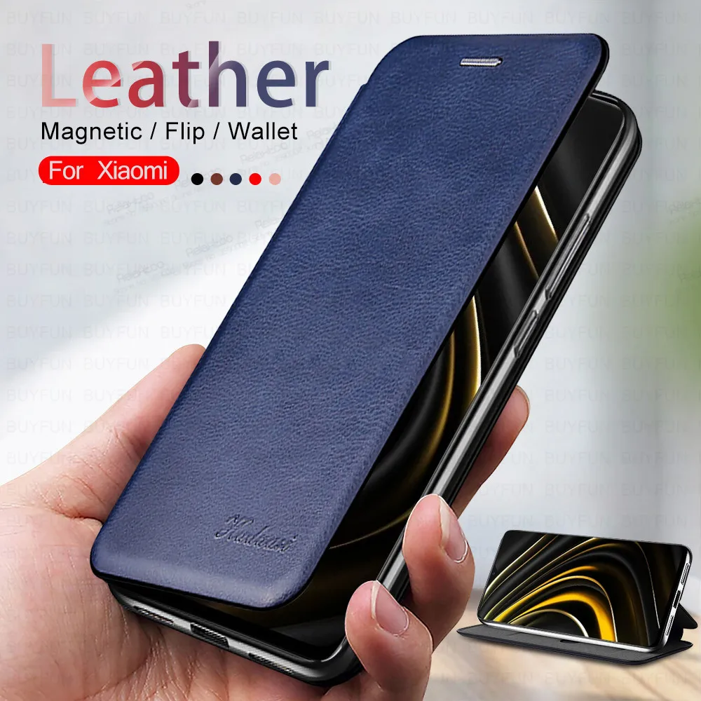 Роскошный кожаный магнитный флип чехол для Xiaomi Poco M3 X3 Pro F3 PocoX3 NFC PocoM3 Pocco PocoPhone M X 3