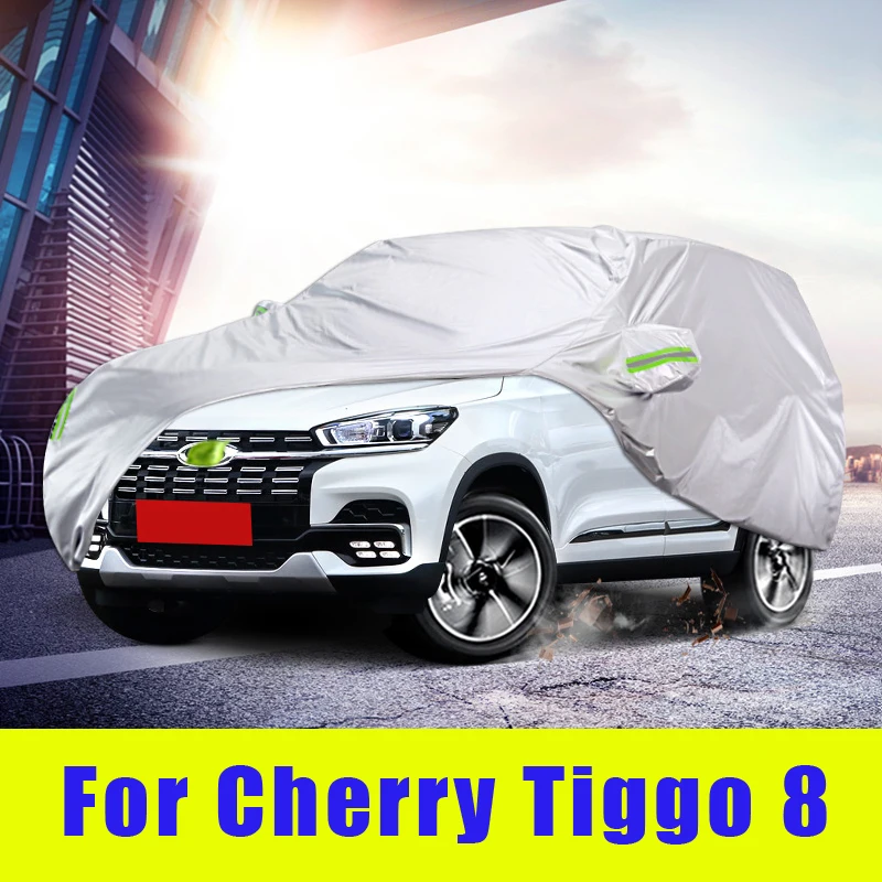 Waterproof full car covers Outdoor Sunshade Dustproof Snow For Cherry Tiggo 8  Accessories