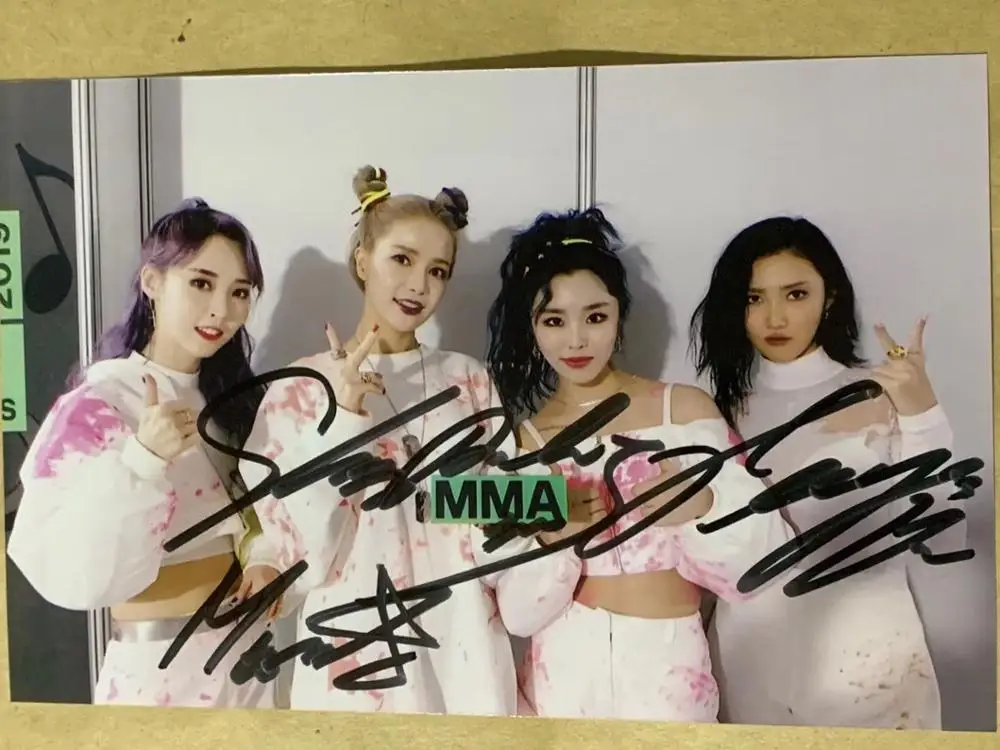 Фотография 4*6 вручную с автографом MAMAMOO церемония награждения 1219A | Дом и сад