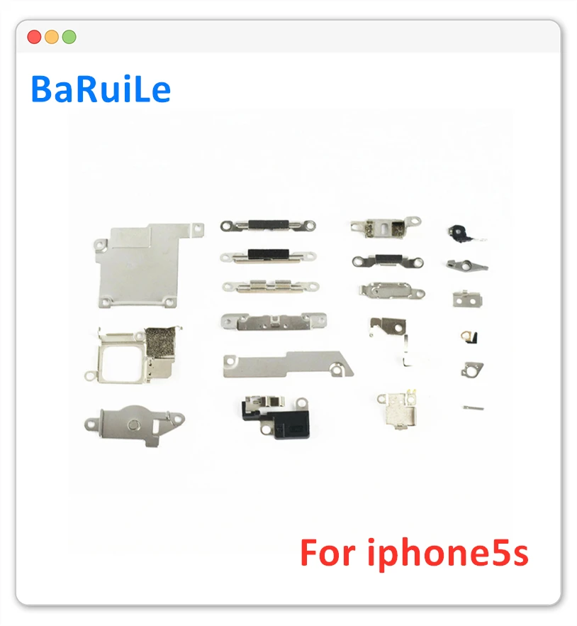BaRuiLe 10 компл. Полный Металлический Набор для iPhone 5C 5SE SE 5S 5G Внутренний держатель