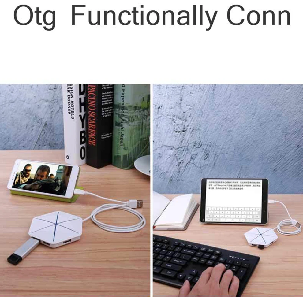 SeenDa USB 3,0 2,0 концентратор с OTG 6 Порты и разъёмы Usb разветвитель с микро Usb Интерфейс SD/устройство для считывания с tf-карт для нескольких устройств рабочего ноутбука