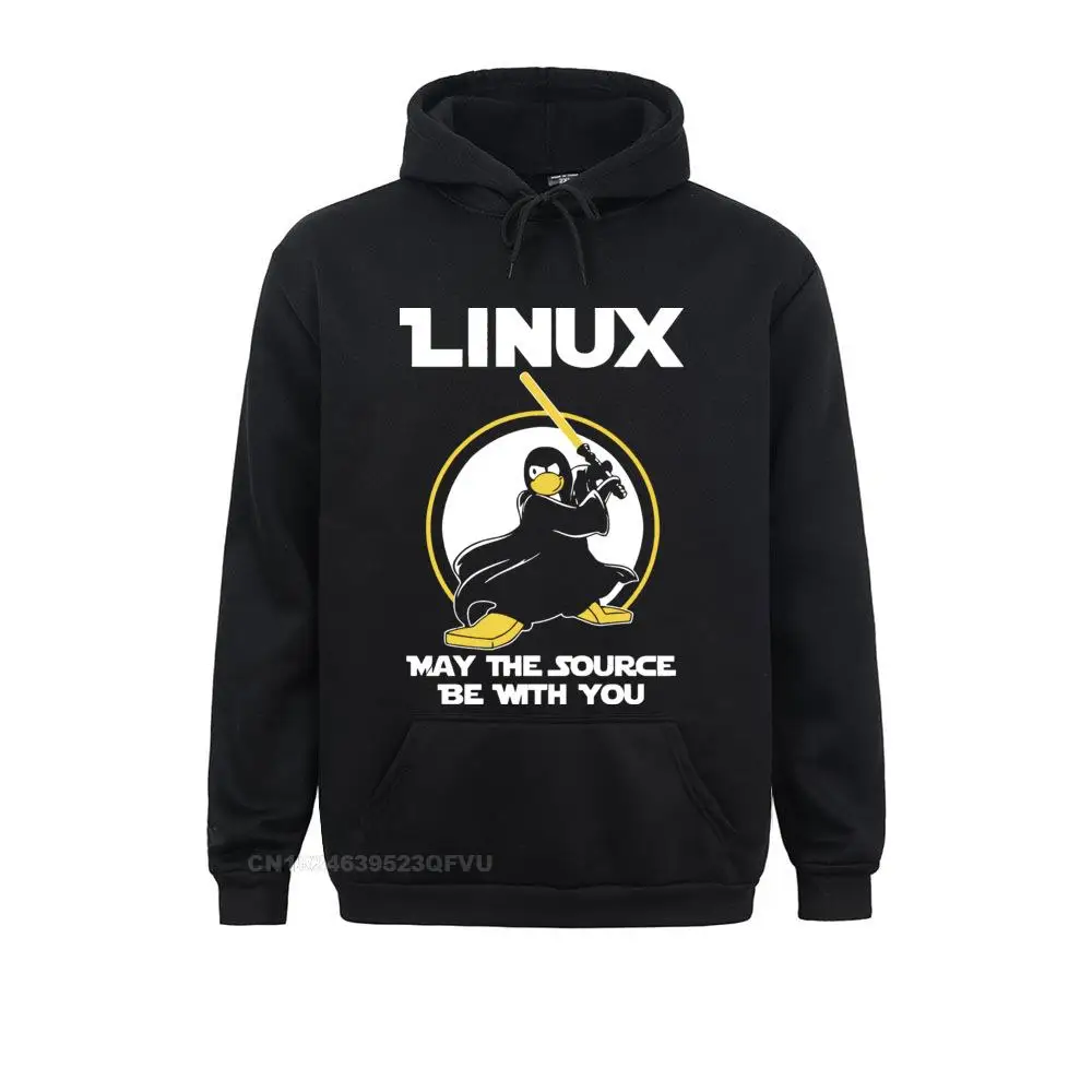 

Cool Pullover Hoodie Linux May The Source Be With You Hoodie Men Penguin Programmer Developer Programming Coding Nerd Harajuku