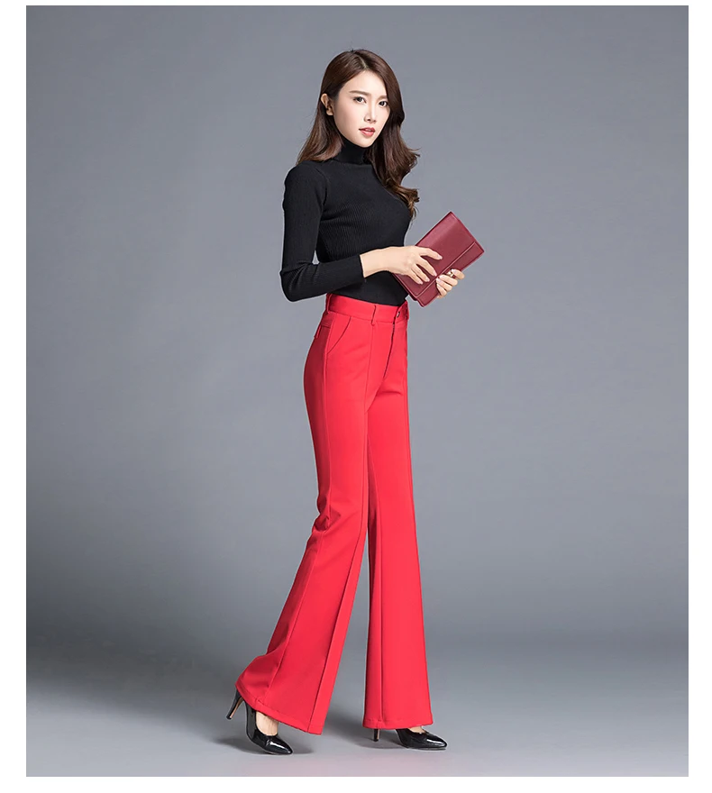 New Fashion Long Wide Leg Pants Women Solid Loose High Waist Maxi Pants Feminine Summer Casual Flare Pants Trousers AE898