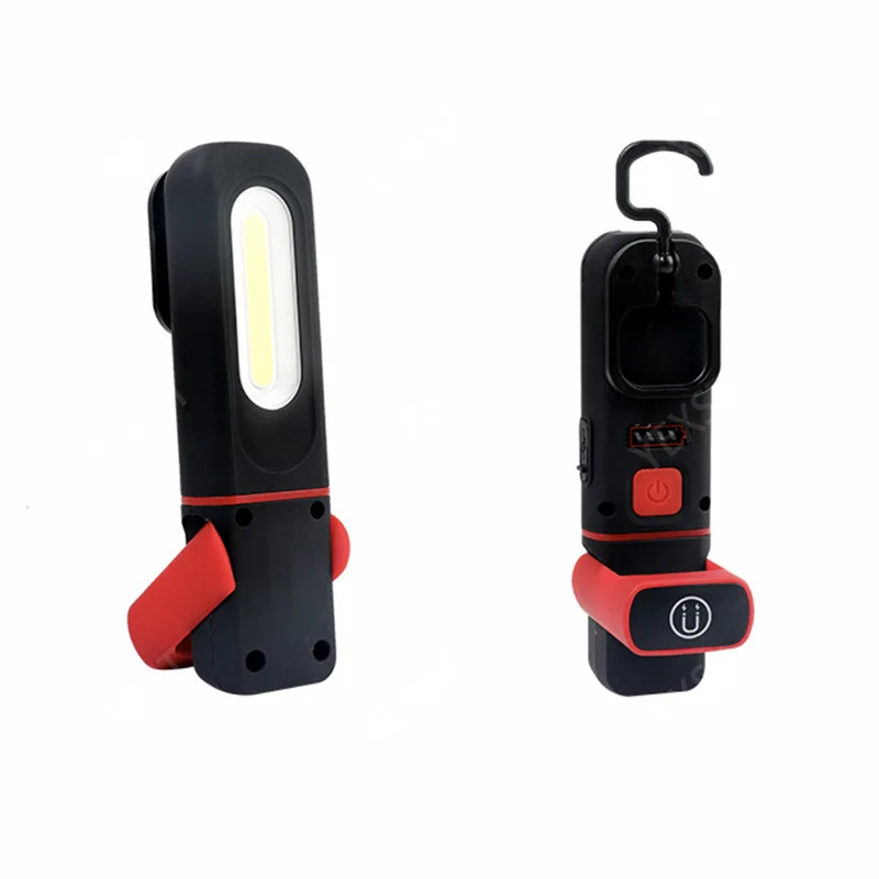 

COB LED Magnetic Working Light USB Charging Flashlight Inspection Light Handy Torch Portable Lantern With Hook Mobile Power Bank