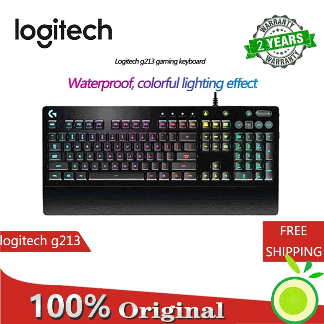 logitech g213 prodigy rgb gaming keyboard for laptop pc gaming overwatch pubg gamer keyboard like mechanical keyboard free global shipping