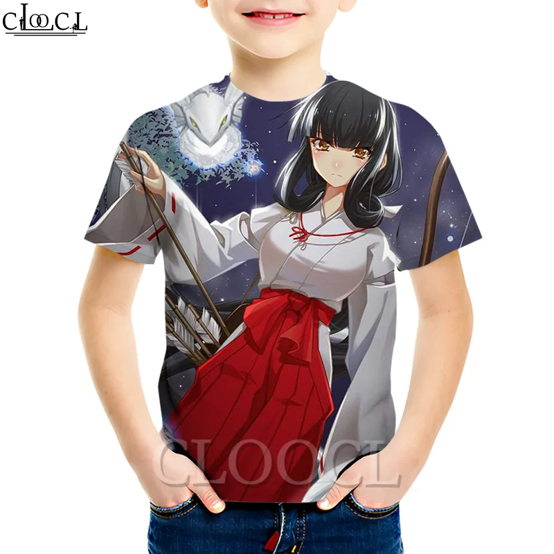 

CLOOCL Fashion Japanese Anime Inuyasha Children's Clothing Tops 3D Print T-shirts Korean Casual Sports Cute Short Sleeve