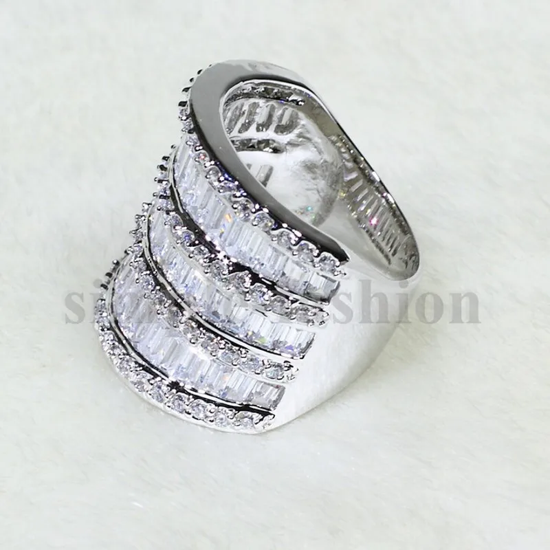 Блестящее серебряное коктейльное кольцо 925 пробы ювелирное изделие на пальце