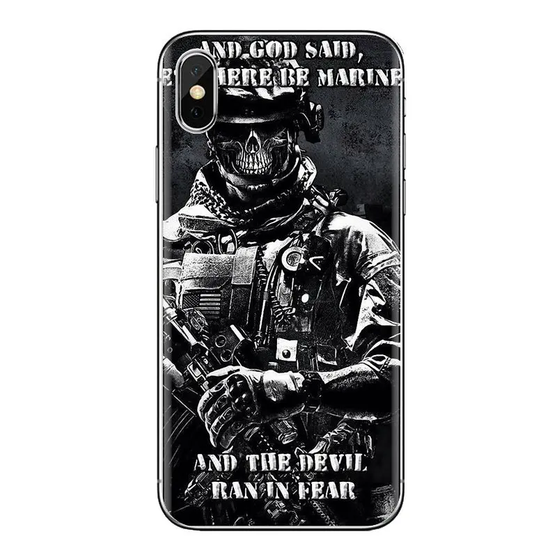 US Marines Mom Marine Corp Logo Transparent Clear TPU Case For iPod Touch Apple iPhone 4 4S 5 5S SE 5C 6 6S 7 8 X XR XS Plus MAX |