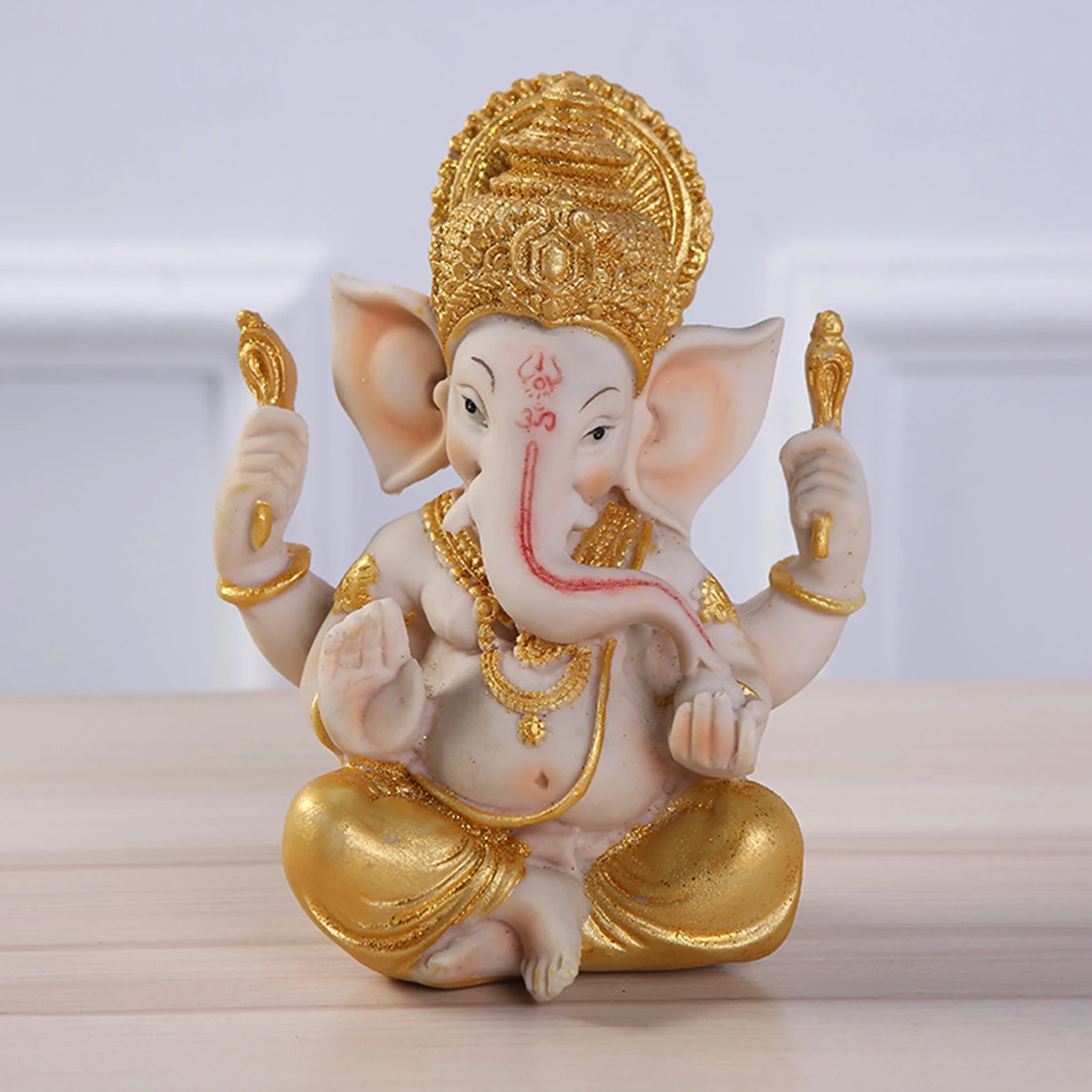 

Ganesha Figurine Hindu Buddha Statue Feng Shui Decorative Sculpture Crafts
