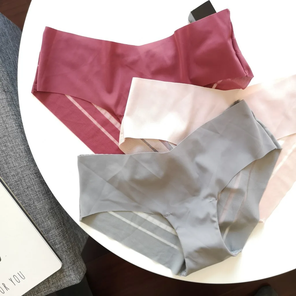 SP& CITY, женское однотонное нижнее белье, Ice Silk, полосатые прозрачные трусики, сетчатые бесшовные трусы, сексуальные микро-стринги, нижнее белье