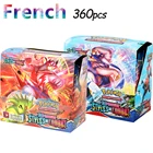 Последняя версия карт Pokemon во французском стиле 360, боевой бустер, солитер, детская игрушка, подарок на день рождения