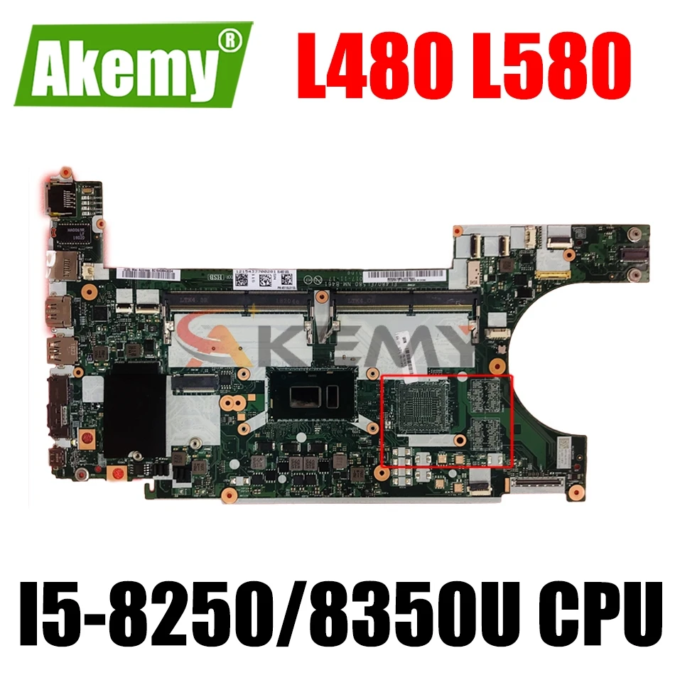 

Материнская плата EL480/EL580 NM-B461 для ноутбука Lenovo ThinkPad L480 L580, материнская плата для ноутбука с зеркальным процессором 8350U DDR4 100%, полностью проте...