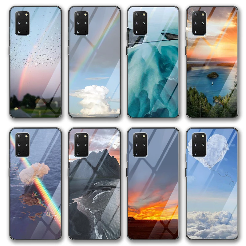 

Glass Case for Samsung Galaxy S21 A51 S20 A50 A71 A70 A52 A72 A12 S10 S9 S8 A21S S10e FE Note 20 10 Lite Plus Ultra Landscape