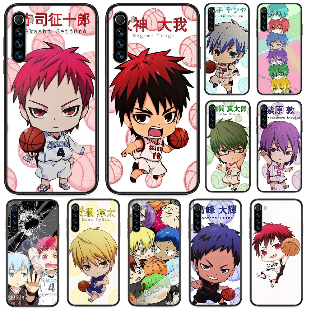 Чехол для телефона Kuroko's Basketball anime Xiaomi Redmi Note 4A 4X 5 6 6A 7 7A 8 8A 4 5A 8T Plus Pro black back