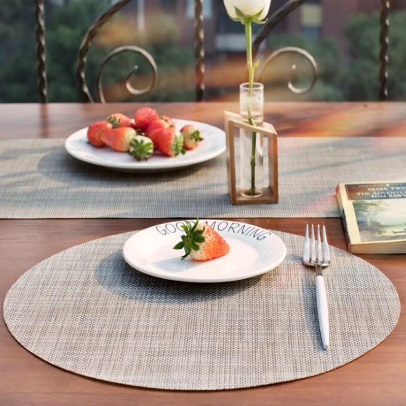 2 шт./упак. овальные 45x30 см настольные подстилки ПВХ Вязание столовые приборы